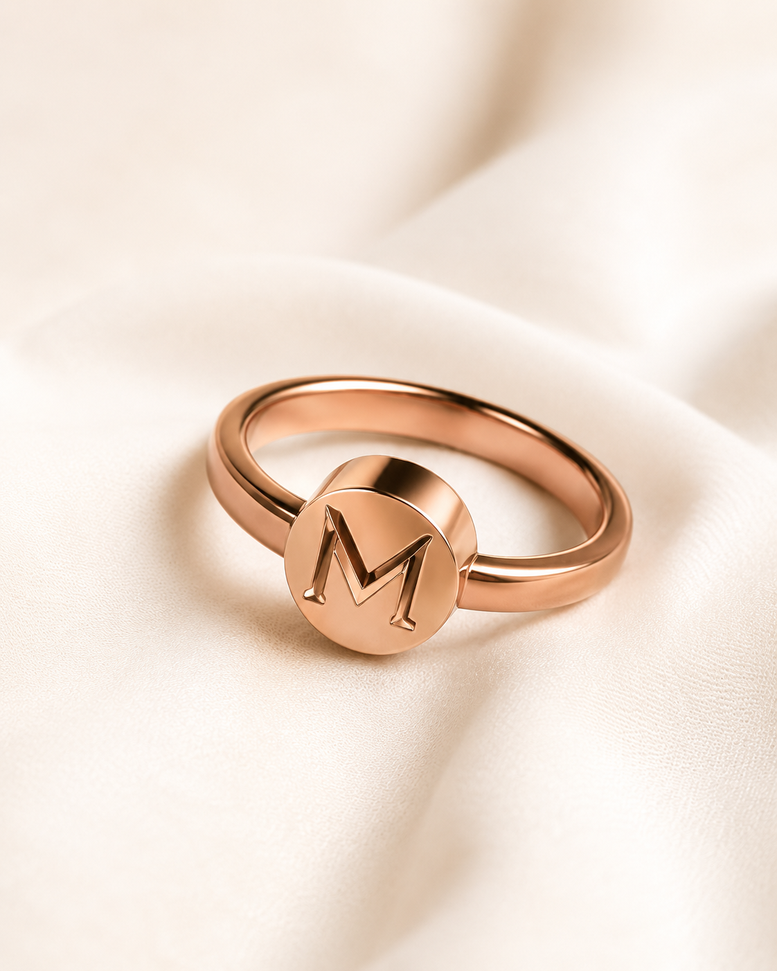 M Copper Ring